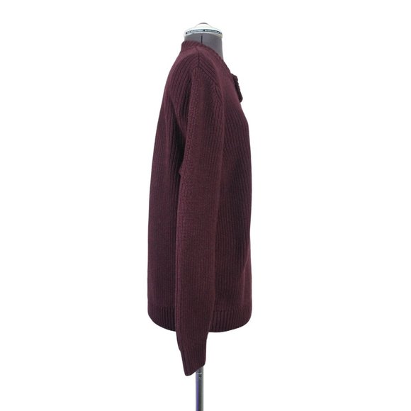 Duluth Trading men's chunky knit burly two‎ button retirement Henley sweater M - Picture 4 of 10